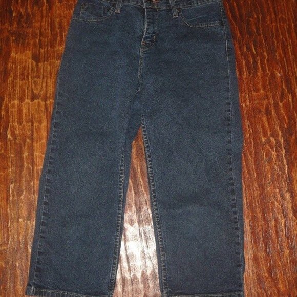 LEVI STRAUSS Signature CAPRI Jeans * STRETCH 5-pkt MED-WASH Denim * sz 4 * EUC - Picture 2 of 6